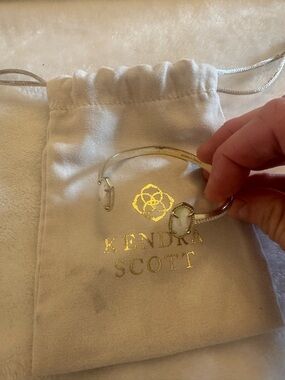 Kendra Scott Elton Gold Cuff Bracelet in Ivory Mother-of-Pearl